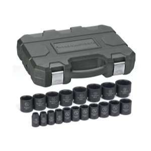  19 Pc. 1/2 Drive Impact Socket Set SAE Automotive