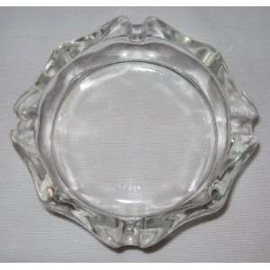  Vintage Clear Glass Round Shaped Ashtray 4 Inches Diameter 