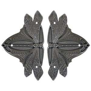  Dragonfly Hinge Plate, Antique Pewter