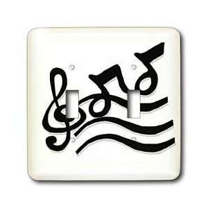 Music   G Clef and Musical Notes   Light Switch Covers   double toggle 
