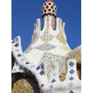  Bizarre Gaudis Mosaics Roof, Guell Park (Parc Guell 