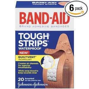 Band aid Brand Adhesive Bandages Tough Strips Waterproof Assorted 20 