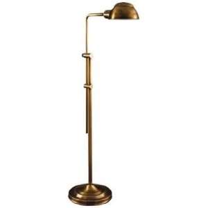  Daly Antique Brass Adjustable Pharmacy Floor Lamp