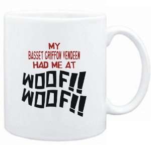   White MY Basset Griffon Vendeen HAD ME AT WOOF Dogs