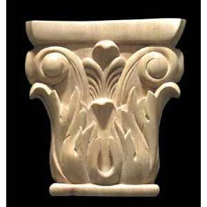  Medium Maple Wood Capital Corbel Ornament 1.5x6x6 8012 