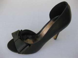 Pierre Dumas Womens Shoes NEW $45 Exotic Black Bow Pump  