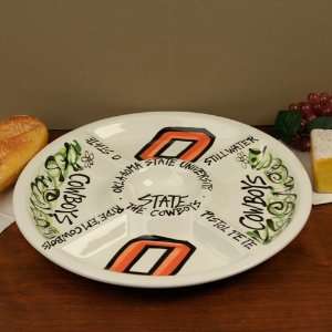    NCAA Oklahoma State Cowboys Ceramic Veggie Tray