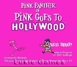   PANTHER GOES TO HOLLYWOOD   SNES Nintendo Game 751571220037  