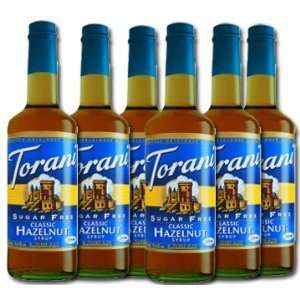    Hazelnut Sugar Free Torani Syrup 6 X 150ml