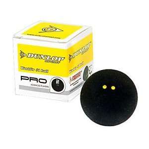 Dunlop Pro Double Yellow Dot Squash Ball, 1 pack  Sports 