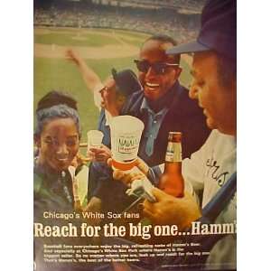  Chicago White Sox Fans 1964 Hamms Beer Advertisement 