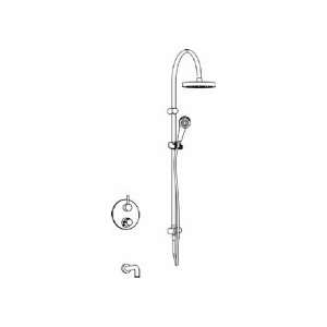Aqua Brass Thermostatic Shower Kit 03 W/ C Blu Handle BLU0353573bn 