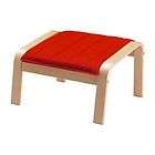 IKea Poang Footstool Birch Veneer Alme Red New