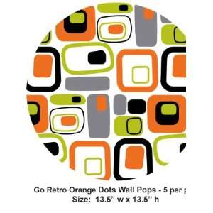   Brewster Wall Pops Dot Go Retro Orange WPD90245