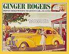 DE SOTO   Ginger Rogers   Vintage Car Ad Fridge Magnet