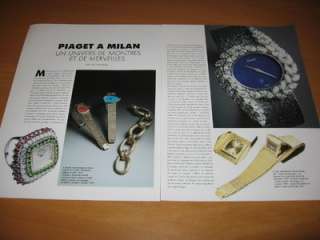 PIAGET jewelry/watch ad/clipping lot * new & vintage  