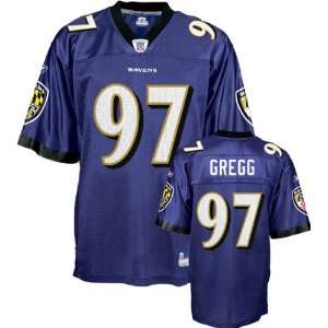 Kelly Gregg Purple Reebok NFL Replica Baltimore Ravens Jersey  