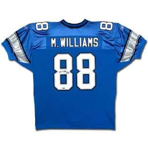  Mike Williams Signed Detroit Lions Blue Jersey UDA Sports 