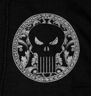 The Punisher Marvel Comics Vengeance & Punishment Skull Zip Up Hoodie 