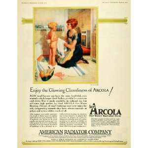  1926 Ad American Radiator Arcola Hot Water Heater Bath 