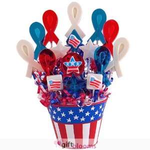    Support The Red, White, & Blue Lollipop Bouquet