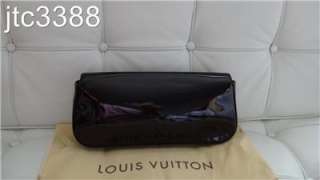 BOX Louis Vuitton Amarante Sobe Clutch Pochette Bag $1190+TAX Vernis 