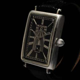 Mens ART DeCo 1911 0MEGA Vintage TONNEAU RECTANGULAR Watch CURVED 