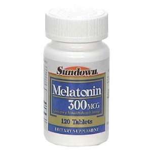  Sundown Melatonin, 300 mcg, Tablets, 120 tablets Health 