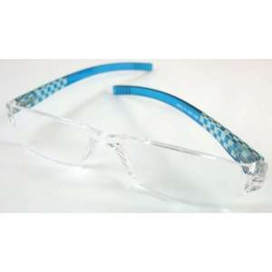 Aristo Collection Fashion Rimless Light Reading Glasses Blue Color +2 