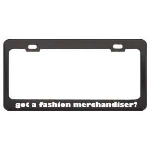 Got A Fashion Merchandiser? Last Name Black Metal License Plate Frame 