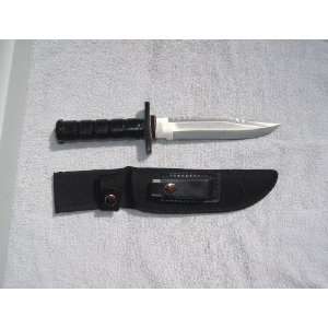   STYLE COMBAT FIGHTING KNIFE W/SURVIVAL KIT BLK