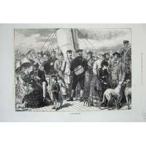 Highlands Scotland Ship Ferry Boat 1871 Dogs People