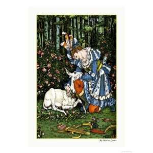  The Hind in the Wood, In the Forest, c.1900 Premium Poster 