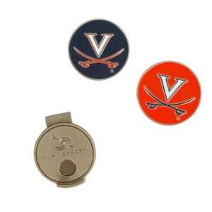  Virginia UVA Cavaliers Hat Clip W/ Golf Ball Markers/Chips 