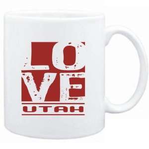  Mug White  LOVE Utah  Usa States