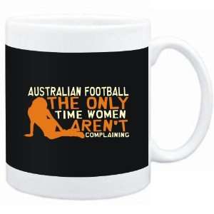 Mug Black  Australian Football  THE ONLY TIME WOMEN 