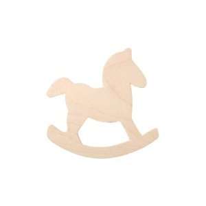  Wood Cut Out 4 Rocking Horse 12pc/Pkg