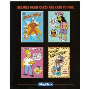Bongo Comics The Simpsons Trading Cards Promo Sheet