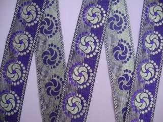 1Yd Jacquard Fabric 2 Wide Trim Ribbon 224 13  