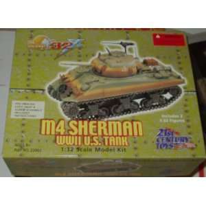  M4 Sherman WWII U.S. Tank [132 Scale Model Kit] Toys 