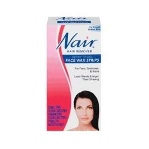  Nair Face Wax Strips, Ready to Use   1 Box Health 