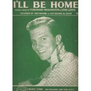  Sheet Music Ill be Home Pat Boone 58 