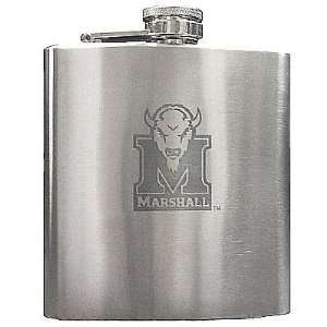    Marshall Thundering Herd Flask Squat Prime Logo