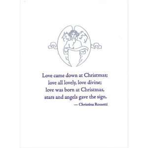   came down at Christmas   Christina Rossetti quote