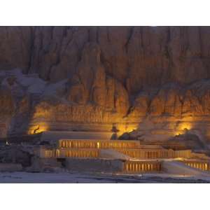  Hatshepsuts Mortuary Temple Rises Against a Desert Bluff 
