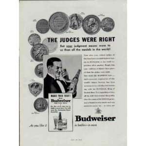   Were Right  1937 Budweiser Beer Ad, A2032 