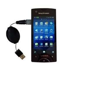 Retractable USB Cable for the Sony Ericsson Urushi with Power Hot Sync 