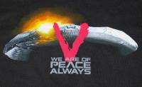 New V TV Series Alien Starship, V Logo & Phrase T Shirt  
