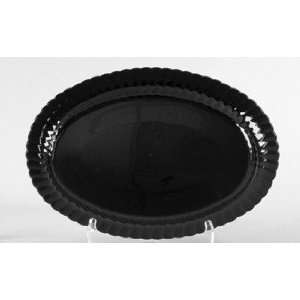  Comet 9.5X13 Oval Black Plate/Platter (CWOP144BK) 144/Case 