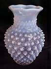 vintage antique french opalescent hobnail octagon top vase one day